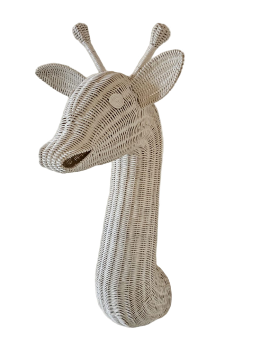 Lullaby Rattan Rattan Giraffe Wall Decor – Boho Nursery & Kids Room Wall Art | Handmade Safari Animal Decor