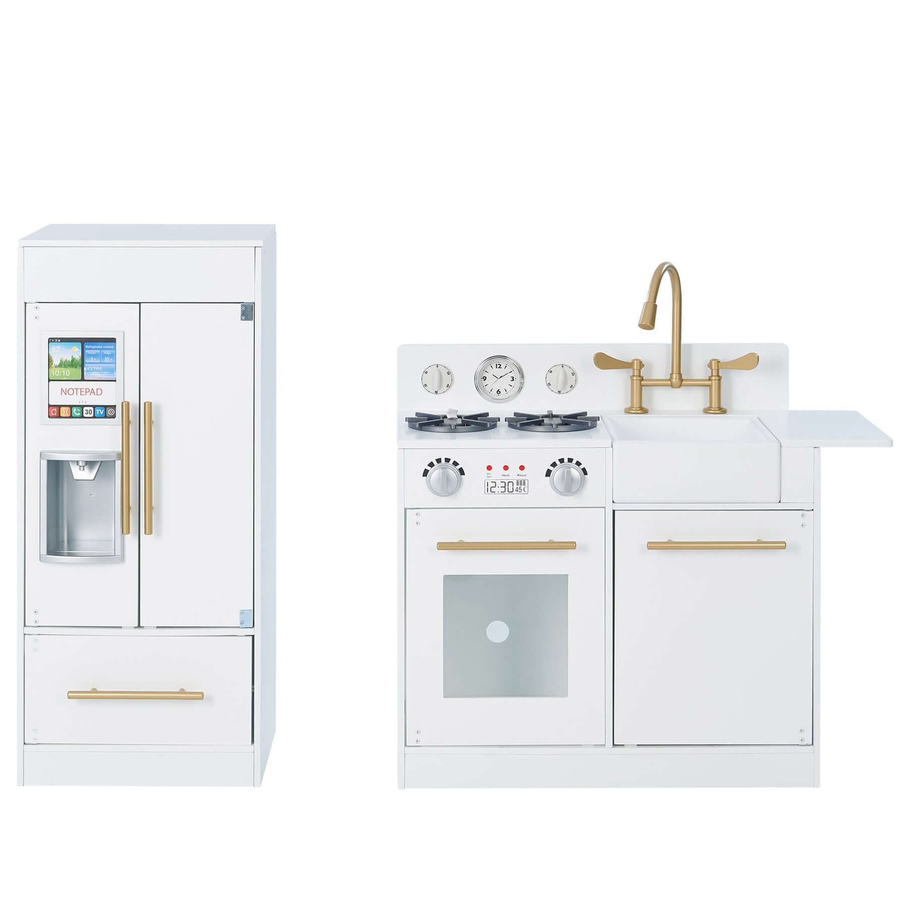 Teamson Kids Little Chef Charlotte Modern Play Kitchen, White/Gold TD-12302WR separate view