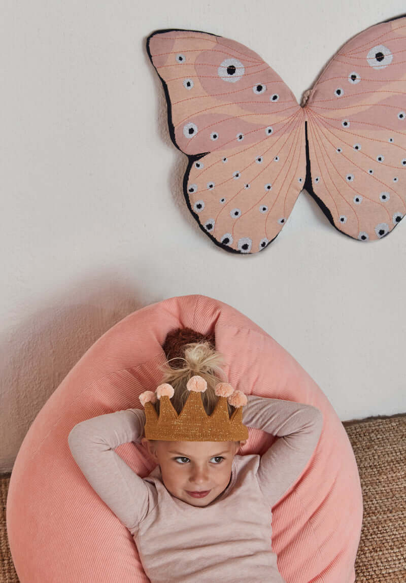 Corduroy Beanbag - Coral