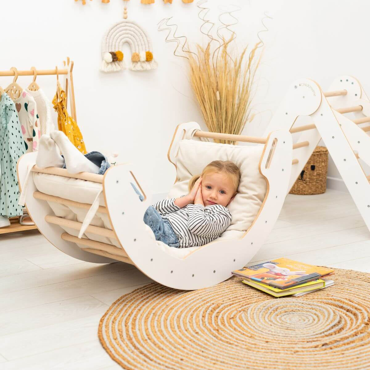 Enjoy the Wood 3 in 1 Pikler Triangle Set: Pikler Triangle + Arch + Ladder