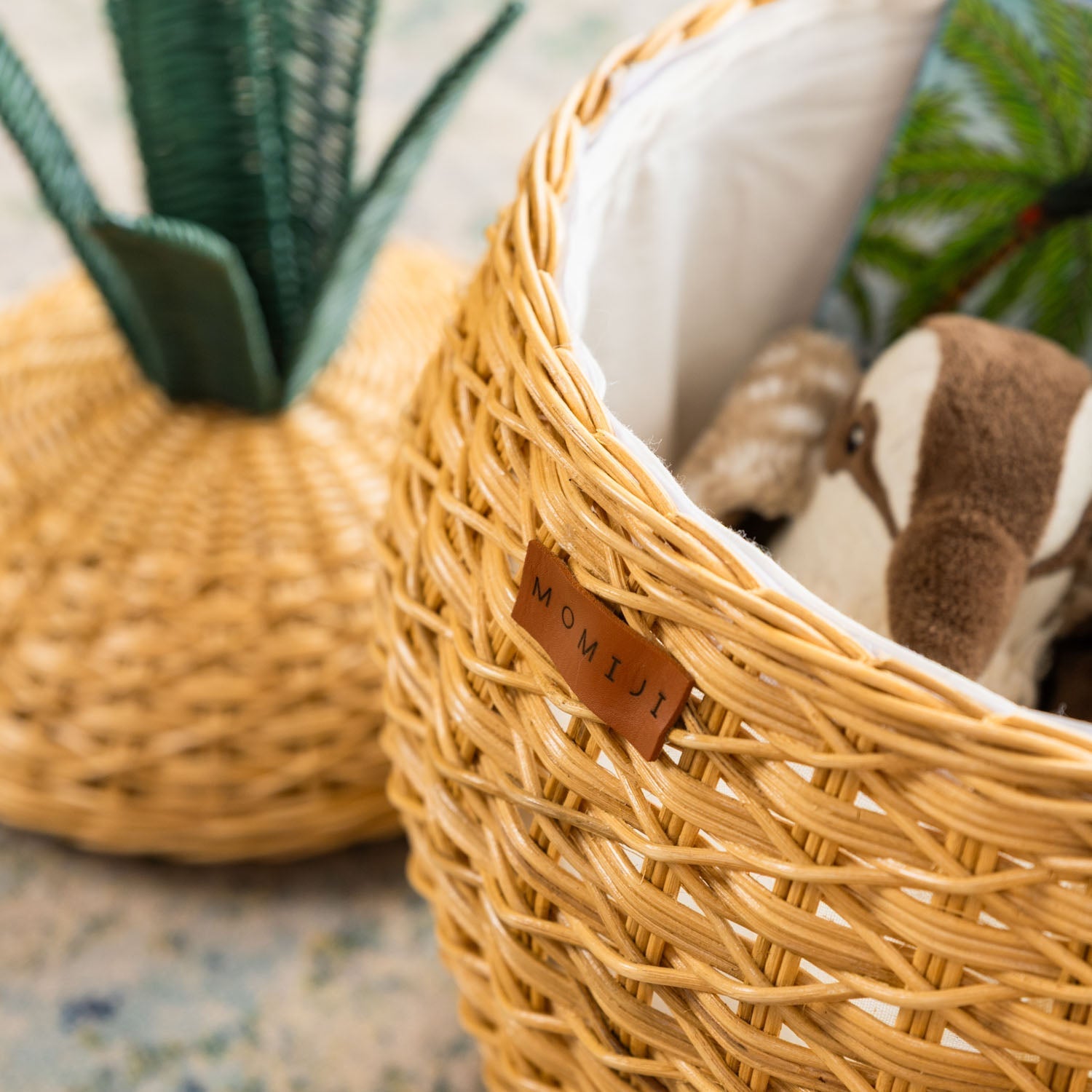 MOMIJI Pineapple Rattan Storage Basket Natural - Medium MOMIJI US LLC