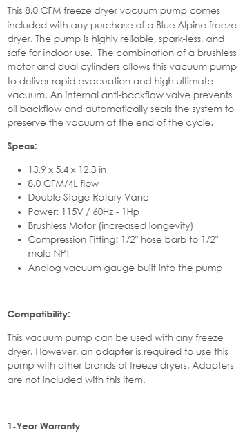 Blue Alpine Large Freeze Dryer