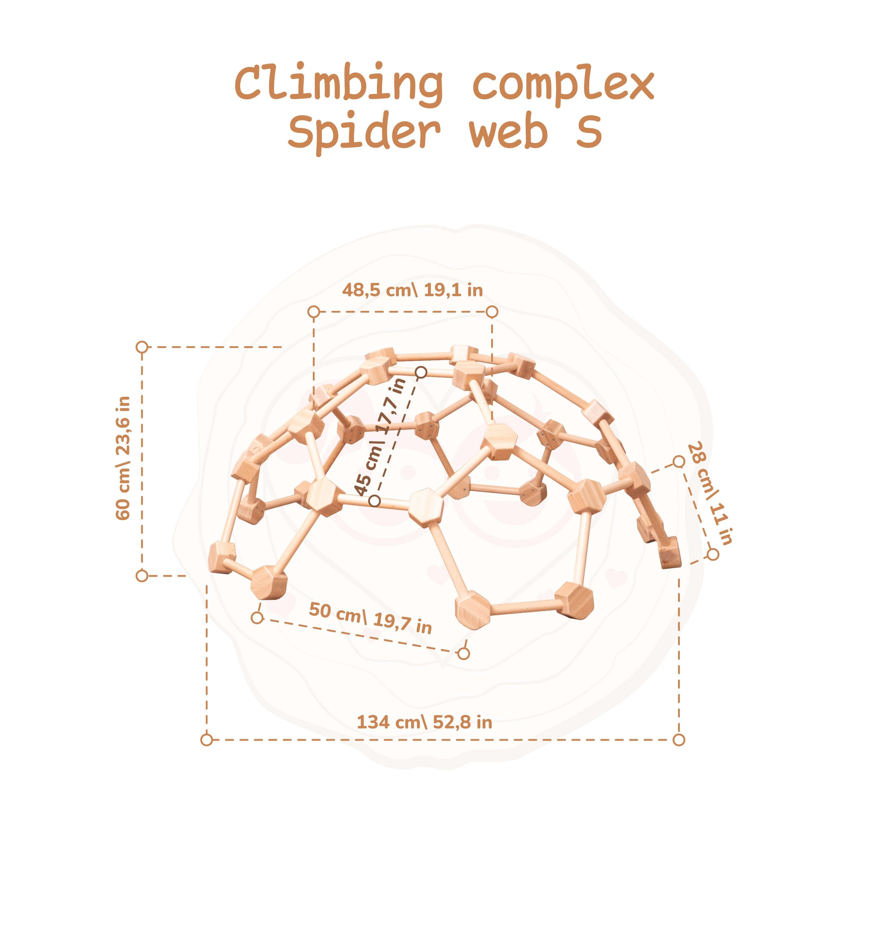 Woodandhearts Montessori Wooden Climbing Dome
