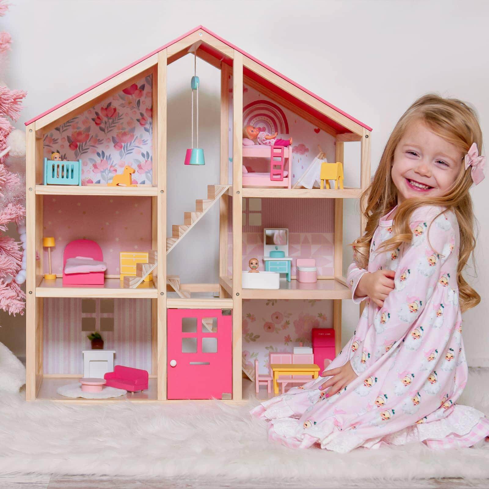 Tiny Land Love Dollhouse with Furniture