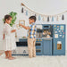 Teamson Kids Little Chef Atlanta Large Modular Play Kitchen TD-13850C children playing blue kitchen