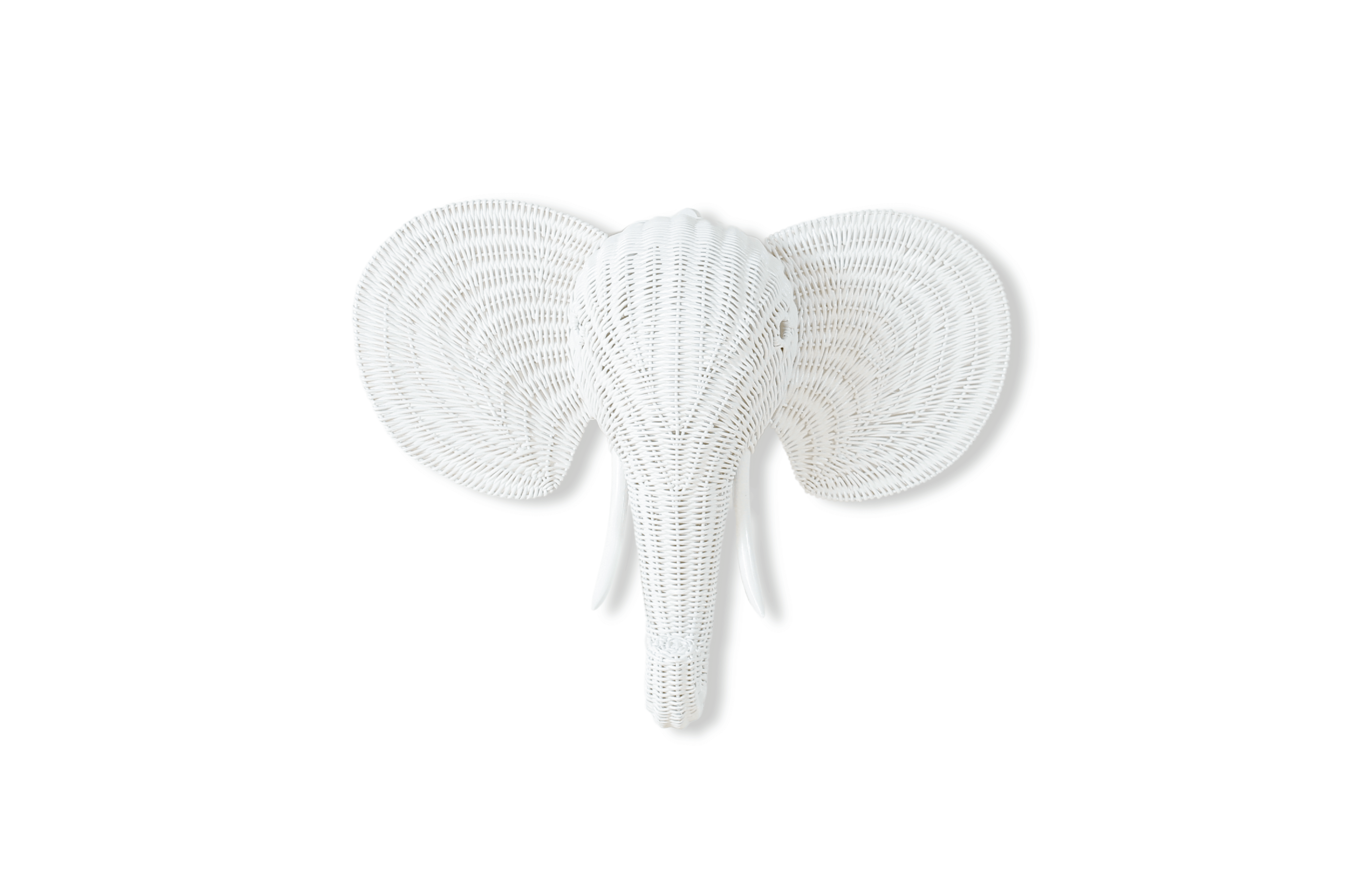 Lullaby Rattan Rattan Elephant Wall Decor – Safari Nursery Wall Art | Boho Kids Room Animal Head | Handmade Natural Rattan Décor