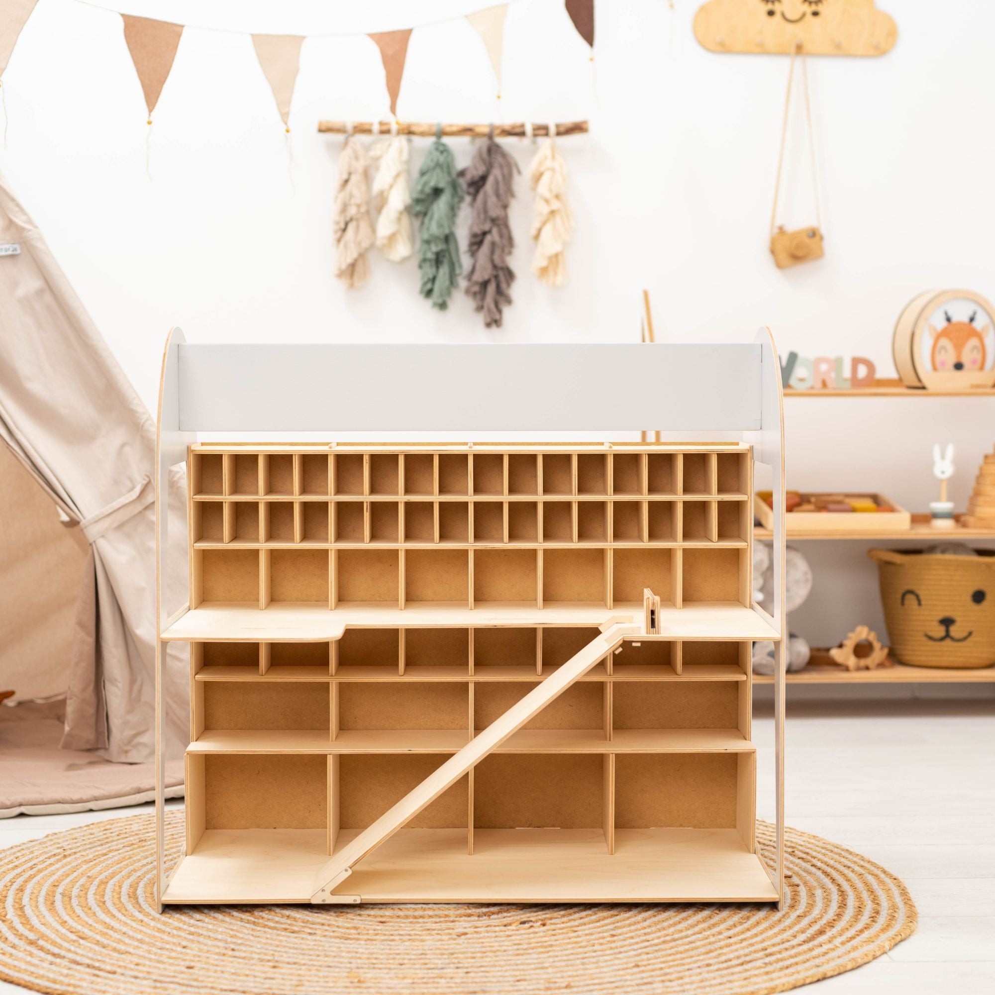 Enjoy the Wood Toy Car Garage Storage