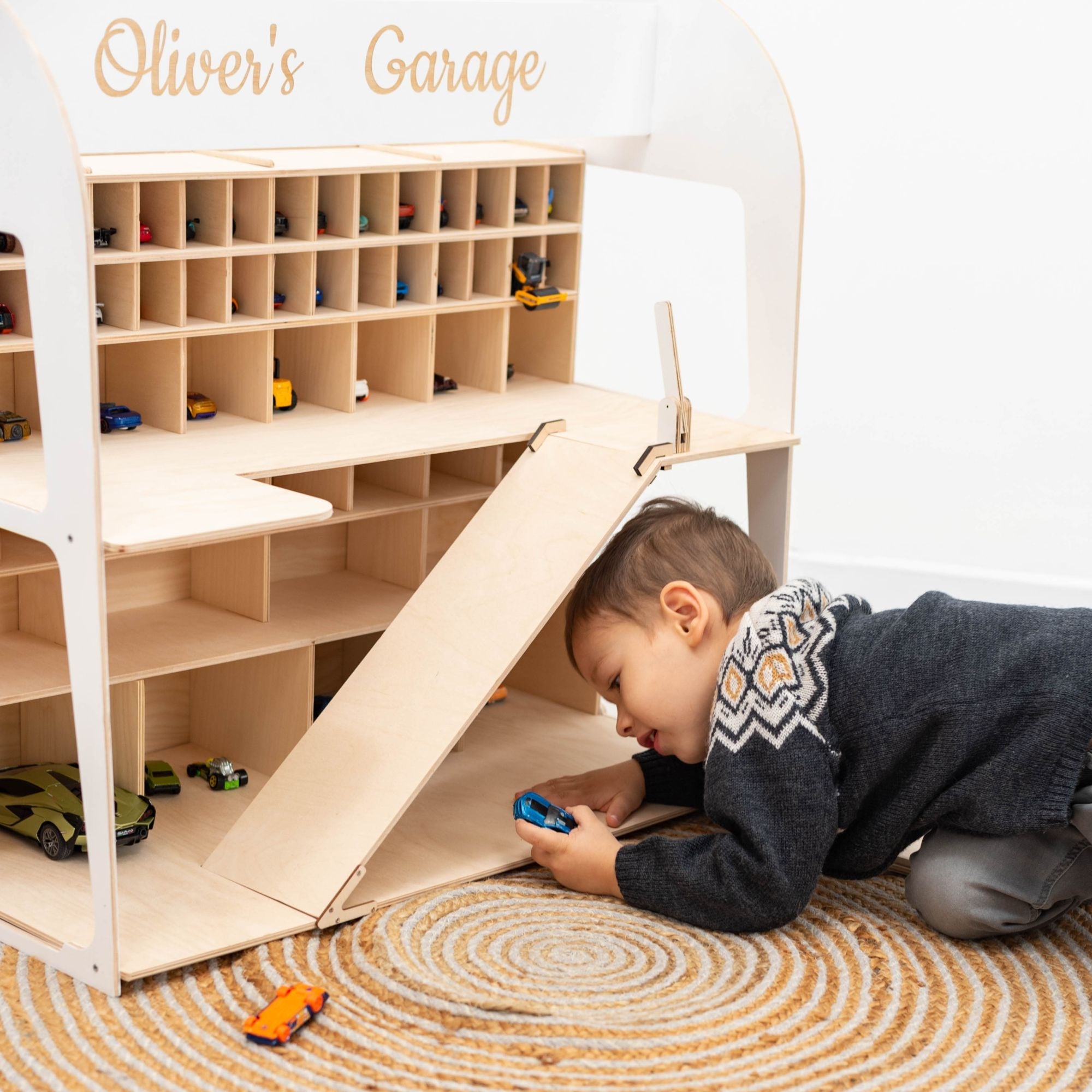 Enjoy the Wood Toy Car Garage Storage