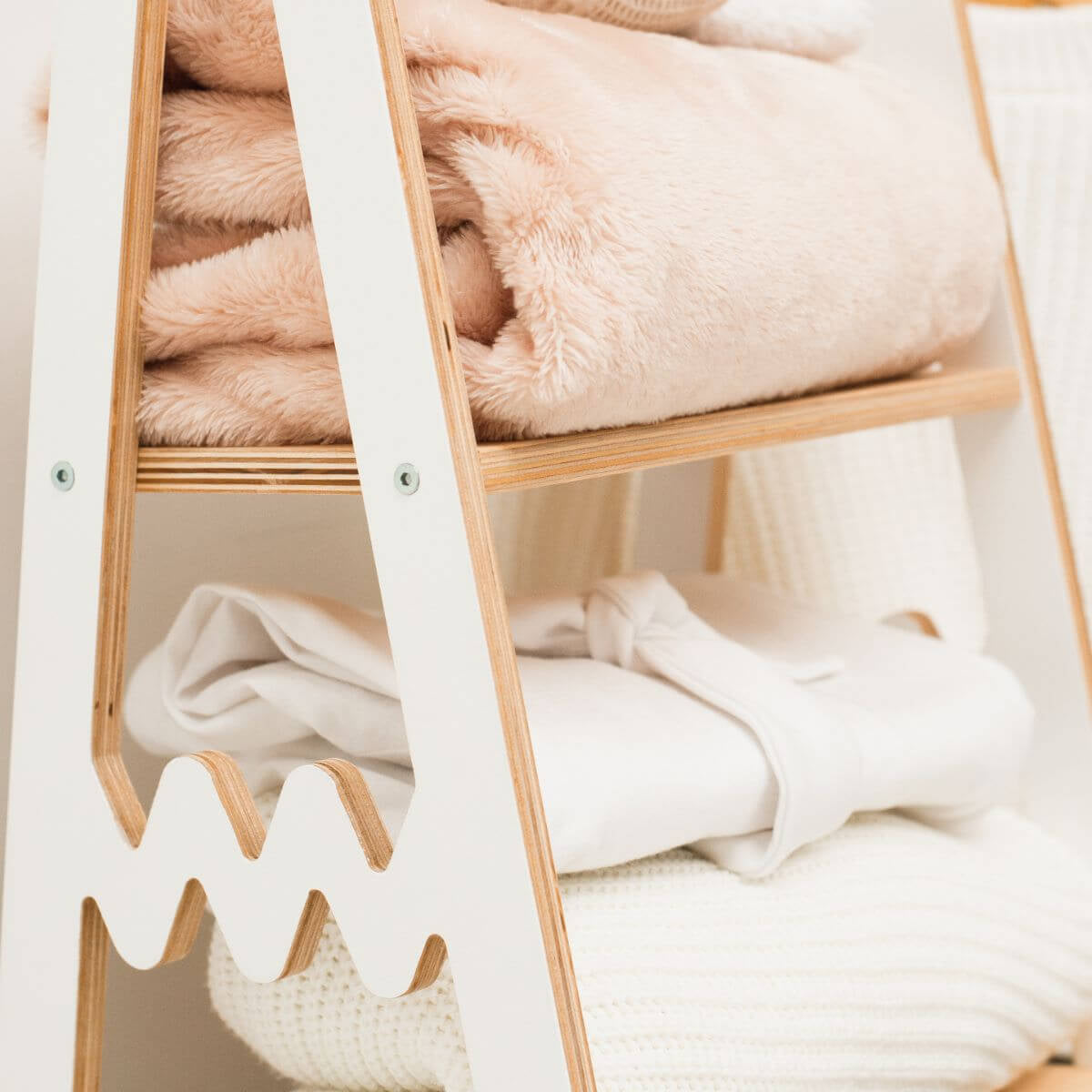 Wooden children's clothing rack